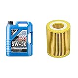 LIQUI MOLY 1137 Longtime High Tech Motoröl, 5W-30, 5 L & Original MANN-FILTER HU 7003 x - Ölfilter mit Dichtung/Dichtungssatz - für PKW