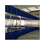 XYUfly20 Pergola Transparente Vorhänge Perforierte Vinylvorhänge Mit Rostösen Planen for Pergola, Veranda, Pavillon (Color : Blue, Size : 2.4x4m)