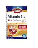 Abtei Vitamin B12 plus Folsäure - für Energie und Leistungsfähigkeit - hochdosiert mit 250µg Vitamin B12 und 200µg Folsäure, 1 x 30 Tab