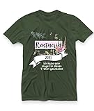 T-Shirt mit Spruch Rentnerin 2021' - 100% Baumwolle - Fun-Shirt zum Ruhestand - versch. Farben Khaki XXXL