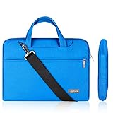 Qishare 11,6'' 12'' Laptoptasche multifunktionale Laptoptasche für Damen Herren Schüler, Verstellbarer Schultergurt und unterdrückter Griff, tragbarer Dokumentenordner (11,6-12-Zoll Blau)