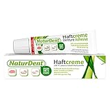 Naturdent Haftcreme | Die erste natürliche Haftcreme | Wasserunlöslich - kein Ausspülen, Nur 1 x täglich | 100% Lebensmittelinhaltsstoffe, Vegan, Keine chemische Belastung des Körpers | 40g