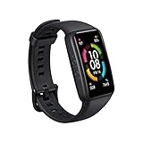 HONOR Band 6 Fitness Armband mit Pulsuhr, 1.47’’AMOLED Touchscreen 14 Tage Akkulaufzeit SpO2 Überwachung,5ATM Fitness Tracker Schrittzähler Uhr Herren Damenr Smartwatch Aktivitätstracker, EU(Schwarz)