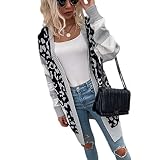 ZYYM Pullover Damen Cardigan Casual Oversize Strickpullover Langarm Strickjacke Oberteil Coat Grobstrick Sweater Casual Winter Strickmantel Damen Lang Strickmantel Strickjacke Sweater Sw