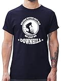 Wintersport - Skiers Never Get Old - Skifahrer Spruch - M - Navy Blau - Tshirt Skifahrer Mann - L190 - Tshirt Herren und Männer T-S