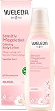 WELEDA Bio Mandel Sensitiv Pflegelotion, Naturkosmetik Bodylotion zur Pflege und Beruhigung sensibler Haut, Körperlotion für sehr trockene Haut und gegen Rötungen (1 x 200 ml)