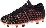 PUMA Unisex Future 6.4 Fg/ag Jr Fußballschuh, Schwarz Weiß-Schockierende Orange, 37 EU