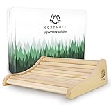 Sauna Kopfstütze Holz - 37x33cm ideale Breite für den optimalen Liegekomfort - Sauna Kopfstütze Ergonomisch handgefertigt aus langlebigem skandinavischem Fichtenholz - Hochwertiges Sauna Zubehö