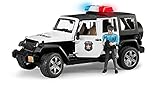 Bruder 02526 - Jeep Wrangler Unlimited Rubicon Polizei Fahrzeug mit Polizist und Ausstattung