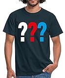 Spreadshirt Die DREI Fragezeichen Logo Männer T-Shirt, S, Navy