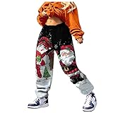 Banbry Haremshose Damen Hosen Weihnachten Drucken Strandhose Autumn Winter Freizeithose Frauen Jogginghose Trainingshose Sporthose Fitnesshose Pluderhose für Sport Yoga Tanz Jogging