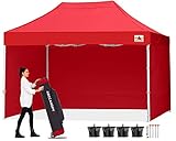 ABCCANOPY 2.5x3.75m Pavillon wasserdicht Pop-Up Gartenpavillon Festival Sonnenschutz mit 4 Seitenteilen+Handtasche,R