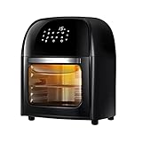 WYCGD Heißluftfritteuse Heißluftfritteuse   Für den Heimgebrauch Heißluftfritteuse 2L 1800W Smart Oven Toaster Rotisserie Dörrgerät Arbeitsplatte 220V (Color : Black, S