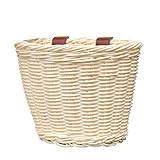 Beesuya Fahrradkorb aus Weidengeflecht für Kinder mit handgewebtem Fahrradkorb aus Weide in D-Form Fahrradkorb für Fahrradkörbe und Einkaufskorb für Astounding