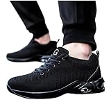 Dasongff Sicherheitsschuhe Herren, Arbeitsschuhe Herren Outdoor Leicht Atmungsaktiv Sportlich Schutzschuhe Stahlkappe Schuhe Anti-Smashing Anti-Piercing Sommer Walking