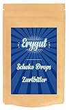 Erythrit Schokodrops Zartbitter 1300g | Schokoladen Drops ohne Zuckerzusatz und gesüßt mit Erythritol und Stevia | mit 64% Kak