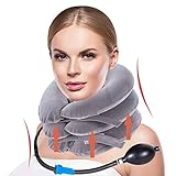 Hals Zugvorrichtung, Aufblasbarer Halskragen, Nacken Cervical Traction, Nackenstütze, Aufblasbar Cervical Zugmechanik, Verstellbares Kopf-und Nackenmassagegerät, Lindert Nack