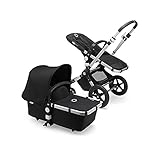 Bugaboo Cameleon 3 Plus: Vielseitiger 2-in-1 Kinderwagen mit drehbarem Lenker für eine komfortable Fahrt, Liegewanne, 0-4 Jahre, Aluminium-Fahrgestell & schwarzes S