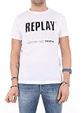 Replay Herren M3413 .000.22880 T-Shirt, Weiß (001 White), L