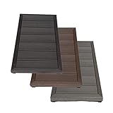 PoolSun WPC-Bodenelement Solardusche Gartendusche (Grau)