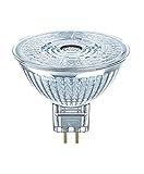 OSRAM MR16 LED Reflektorlampe mit GU5.3 Sockel, Warmweiss (2700K), Glas Spot, 8W, Ersatz für 50W-Reflektorlampe, LED STAR MR16 12 V