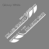 HYJYWY Autoteile 2 STÜCKE Autotür-Seitrockaufkleber für Renault Dacia Duster T Turbo GPL. Autozubehör Vinyl Film Motor Sport Abziehbilder (Color Name : Glossy White)