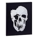 Cepewa Bild Skull Glitzer Totenkopf Glamour Wanddeko Hell Tattoo Wohnzimmer T