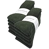 GAWILO 10 Paar stabile Army - Jäger - Freizeit Socken aus strapazierfähiger Baumwolle (43-46, grün)