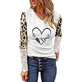 HHOP Valentinstag Vintage Pullover Damen Oberteile Sommer sexy Lange Oberteile für Leggings Tshirt Damen Sale floryday Damen Elegante blusen weißes Pullover Damen tk maxx Festliche U