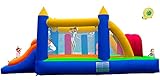 Ballsea Hüpfburg (Aktualisierte Version) Aufblasbares Spielhaus mit Gebläse, Kinderspielburg mit Rutsche, Trampolin, Hindernisbahn Kindertrampolinhaus (488 x 240 x 190 cm)