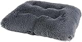 Beruhigendes Hundebett für große, mittelgroße und kleine Hunde, L-93 x 65 cm, gemütliche Hundekisten-Matratze, bequemes Haustierbett, waschbares Hundekissen, b