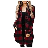 Damen Shirt Langarm v-Ausschnitt roter Pullover Damen ausgefallene t Shirts Damen kalte Schulter Oberteil Rollkragenpullover Damen schwarz Tunika Bluse grau hemdbluse Damen Kurzarm braunes S