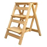 Hocker DREI-Stufen-Stehleiter Haus-Klapp-Dual-Use-Stehleiter Klappbare Montage-freie Verdickung Und Stabile Trittleiter (Color : D, Size : 56 * 42 * 66cm)