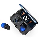 Wsaman Noise Cancelling In Ear Ohrhörer, schweißresistente Bluetooth-Kopfhörer mit 2000mAh-Ladebox,für Laufen Training, Wireless Earbuds,B
