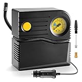 SZHWLKJ Kleiner tragbarer Luftkompressor-Reifen- Inflator mit Manometer- Autoreifenpumpe 12V DC- Reifenkompressor elektrische Luftpumpe for Autoreifen F