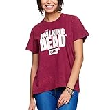 Elbenwald Walking Dead Damen T-Shirt Logo rot Baumwolle - XL