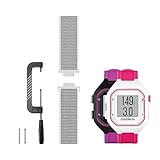 Leiou Gewebtes Nylon-Armband kompatibel mit Garmin Forerunner 25 Band Ersatz Sport Mesh Armband Arbeit mit kleinen Version Uhr, M