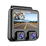 EACHPAI X100 Plus 4K HD WiFi Dashcam, Dual Camera Autokamera für Vorne und Hinten, 3' Screen Dash Cam mit GPS und N