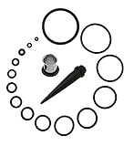 4 x schwarz Gummi O-Ringe Ersatz O Ringe für läuft, Tunnels, Plugs, Sp