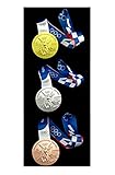 JXS 2020 Tokyo Olympische Spiele Medaille 3pcs Set, Spiele der XXXII Olympiad-Medaille-Replik, 1: 1 Replik-Zink-Legierung Medaille-Abzeichen S