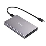 Cable Matters Premium Aluminium 10 GB Gen 2 USB C Festplattengehäuse für 6,35 cm (2,5 Zoll) SSD/HDD mit USB-C und USB-A Kabel, Thunderbolt 3 Port kompatibel für MacBook Pro, MacBook