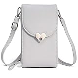 Suney Damen Umhängetasche, Niedlich 5,8 Zoll Leichte PU Leder Kleine Umhängetaschen Handytasche Brieftasche Outdoor Mini Telefon Umhängetasche mit verstellbarem Schultergurt Für Frauen - G