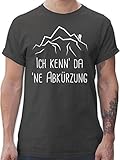 Hobby Outfit - Ich Kenn' da 'ne Abkürzung - weiß - XL - Dunkelgrau - Tshirt Spruch Herren - L190 - Tshirt Herren und Männer T-S