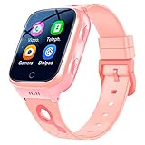 Kinder Smartwatch 4g mit Gps Tracker LBS Echtzeit-Positionierung 1000mAh Lange Standby-Zeit Videoanruf Sprachchat SOS IP67 Wasserdicht Klassenmodus für Jungen und Mädchen Kompatibel mit Android IOS
