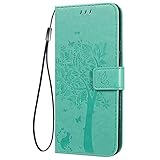 XITEN Handyhülle für Samsung Galaxy A52s(A52 5G|4G) Hülle, PU/TPU Klappetui Schutzhülle Flip Magnetisch Telefonhülle, Grü