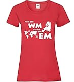 nach der WM ist vor der EM Frauen Lady-Fit T-Shirt Rot XXL