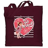 Shirtracer Enchantimals Tasche - Viel Glück! - Felicity Fox & Flick - Unisize - Bordeauxrot - WM101 - WM101 - Stoffbeutel aus Baumwolle Jutebeutel lange Henk