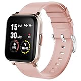 Smartwatch Uhr Damen Herren, Holabuy Fitness Tracker Armbanduhr Touchscreen Fitnessuhr Sportuhr 18 Sportmodus Schrittzähler Pulsuhr Schlafmonitor Stoppuhr IP68 Wasserdicht Watch Uhr für Android iOS