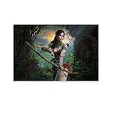 Qiuni Art Shadow of the Tomb Raider Lara Croft Poster, dekoratives Gemälde, Leinwand, Wandkunst, Wohnzimmer, Poster, Schlafzimmer, Malerei, 50 x 75