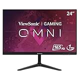Viewsonic VX2418-P-MHD 60,5 cm (24 Zoll) Gaming Monitor (Full-HD, Adaptive Sync, 1 ms, 165 Hz, HDMI, DP, geringer Input Lag, Lautsprecher) Schw